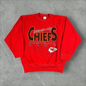 Vintage Kansas City Chiefs Sweatshirt Mens Medium Red 90s Salem NFL 1993 Sweater